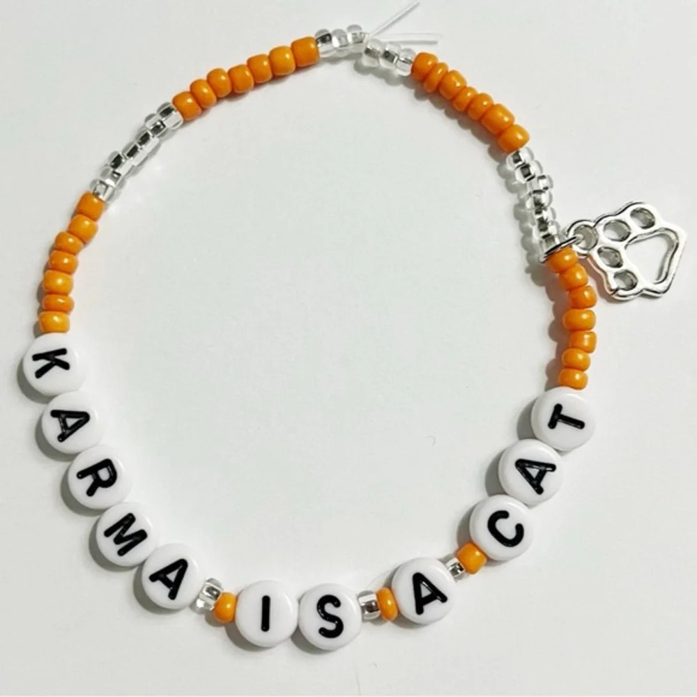 Taylor Swift Eras Tour Friendship Bracelet Karma Is A Cat Midnights